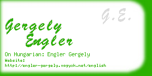 gergely engler business card